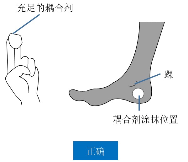 骨密度儀檢測正確的耦合劑涂抹位置